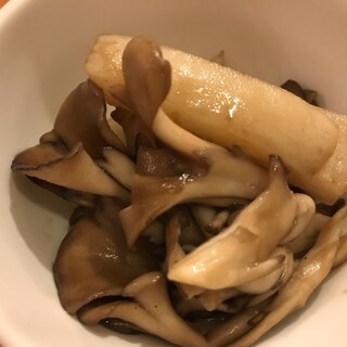 長芋と舞茸の黒酢炒め